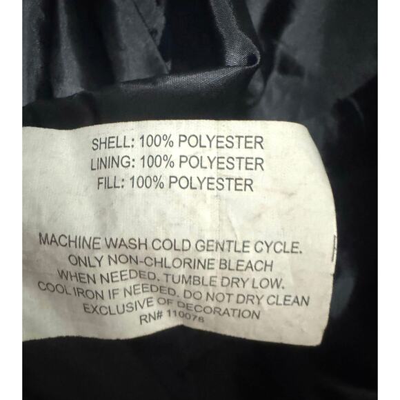 US Polo Assn Mens Quilted Puffer Jacket Coat Black Small Zip Up Lightweight Pony - Picture 9 of 10